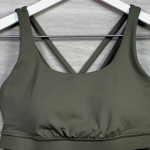 Lululemon Energy Bra Highlander Khaki-Green Size 4